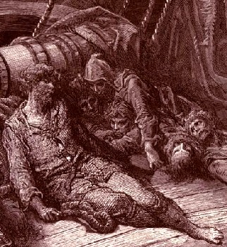Men Ill on Deck of Ship